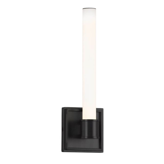 Kuzco Lighting WS17014-BK Rona 14 inch Tall LED Wall Sconce in Black with Opal Glass