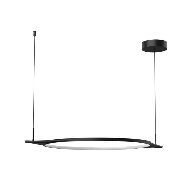 Kuzco Lighting Serif 33 inch LED Pendant in Black with Frosted Silicone Diffuser PD84436-BK
