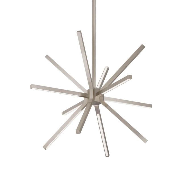 Kuzco Lighting CH14220-BN Sirius 20 inch LED Chandelier in Brushed Nickel with White Acrylic Diffuser