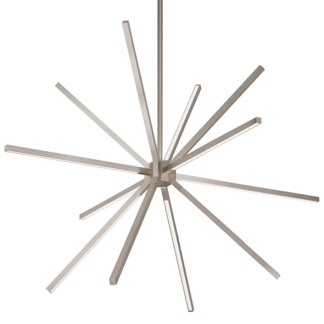 Kuzco Lighting CH14232-BN Sirius 32 inch LED Chandelier in Brushed Nickel with White Acrylic Diffuser