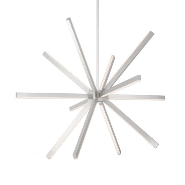 Kuzco Lighting CH14348-BN Sirius 46 inch LED Chandelier in Brushed Nickel with White Acrylic Diffuser