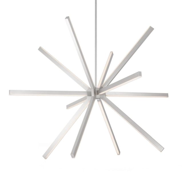 Kuzco Lighting CH14356-BN Sirius 54 inch LED Chandelier in Brushed Nickel with White Acrylic Diffuser