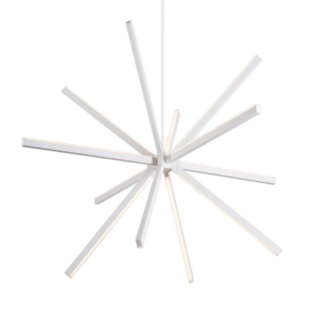 Kuzco Lighting CH14356-WH Sirius 54 inch LED Chandelier in White with White Acrylic Diffuser