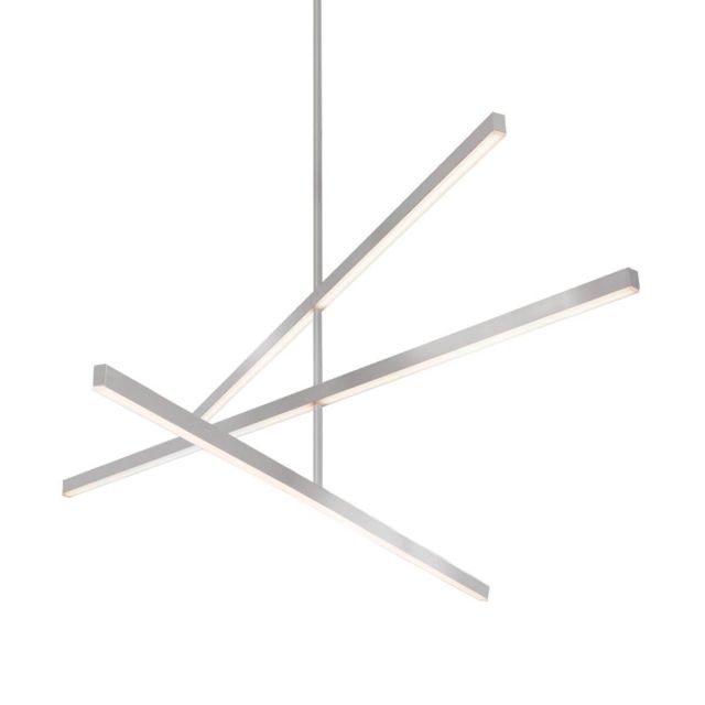 Kuzco Lighting CH10356-BN Vega 56 inch LED Linear Light in Brushed Nickel with White Acrylic Diffuser