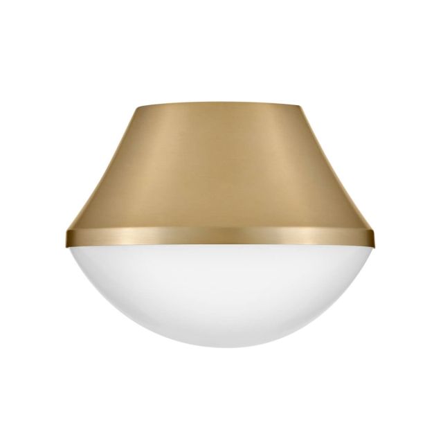 Lark 83411LCB Haddie 1 Light 11 inch LED Flush Mount in Lacquered Brass with Cased Opal Glass
