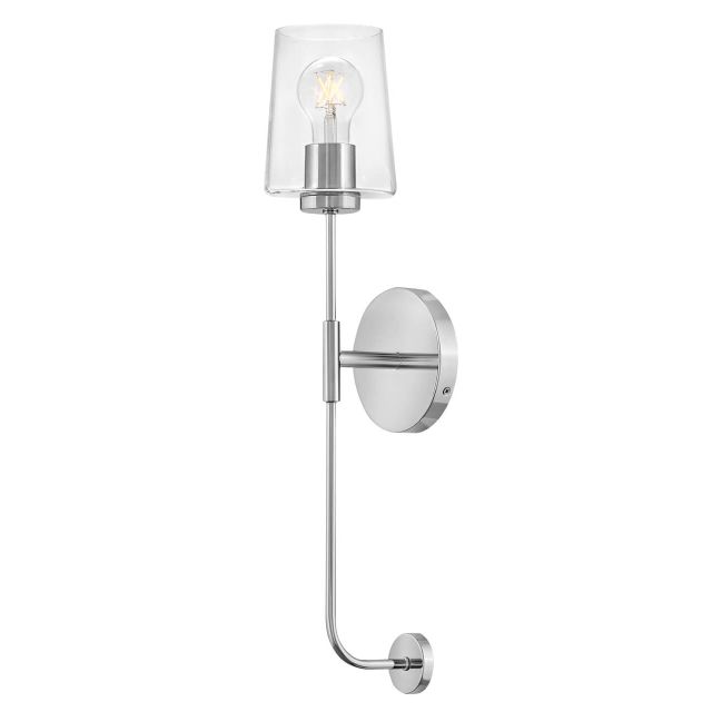 Lark 83450CM Kline 1 Light 23 inch Tall LED Wall Sconce in Chrome with Clear Glass