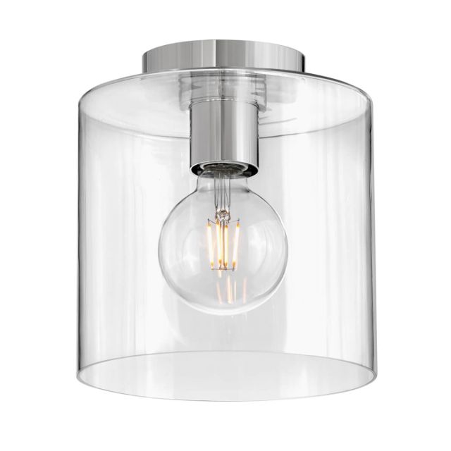 Lark 83531PN Pippa 1 Light 9 inch LED Flush Mount in Polished Nickel with Clear Glass