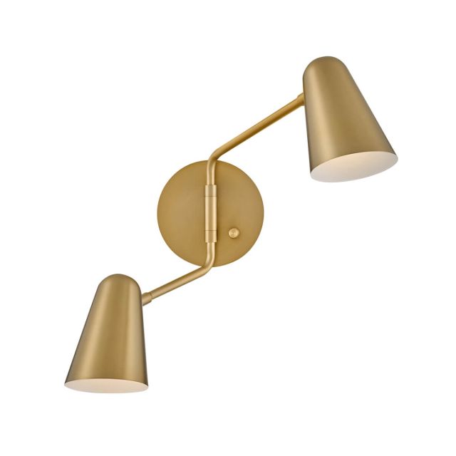 Lark 83542LCB Birdie 2 Light 17 inch Tall LED Wall Sconce in Lacquered Brass