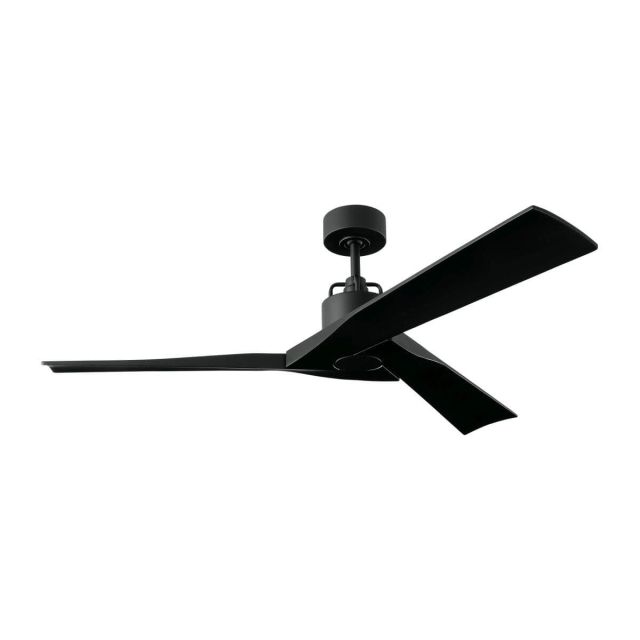 Visual Comfort Fan Alma 52 inch 3 Blade Smart Outdoor Ceiling Fan in Midnight Black 3ALMSM52MBK