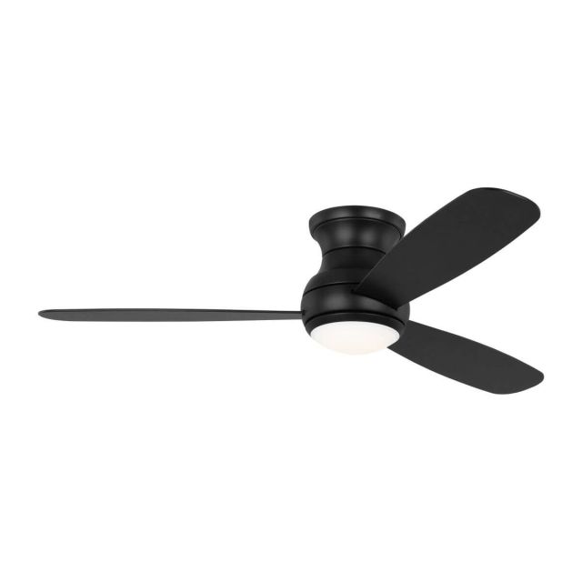 Visual Comfort Fan 3OBSHR52MBKD Orbis 52 inch 3 Blade Outdoor LED Hugger Fan in Midnight Black