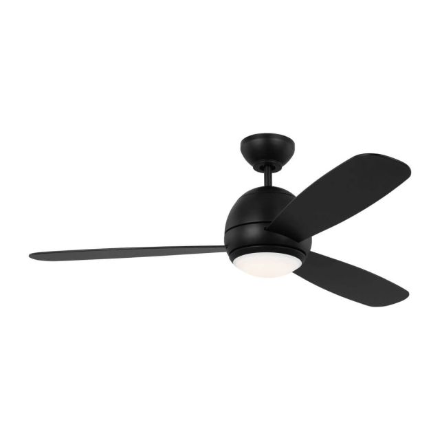 Visual Comfort Fan Orbis 52 inch 3 Blade Outdoor LED Ceiling Fan in Midnight Black 3OBSR52MBKD