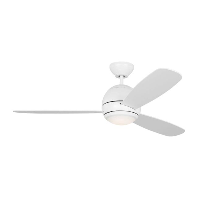Visual Comfort Fan 3OBSR52RZWD Orbis 52 inch 3 Blade Outdoor LED Ceiling Fan in Matte White