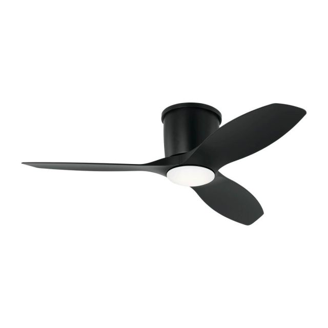 Visual Comfort Fan 3TTHR44MBKD Titus 44 inch 3 Blade Outdoor LED Hugger Fan in Midnight Black