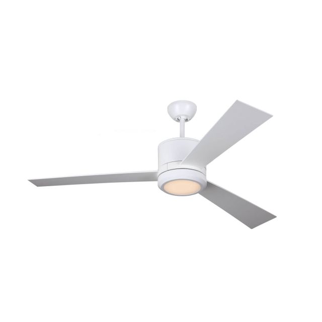 Visual Comfort Fan 3VNR52RZWD-V1 Vision 52 Inch 3 Blade LED Ceiling Fan in Matte White
