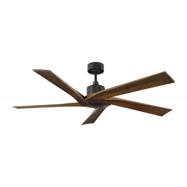 Visual Comfort Fan 5ASPR56AGP Aspen 56 Inch 5 Blade Ceiling Fan in Aged Pewter with Dark Walnut Blade