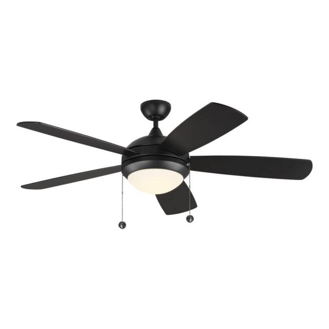 Visual Comfort Fan 5DIC52BKD-V1 Discus Classic 52 inch 5 Blade LED Ceiling Fan in Matte Black