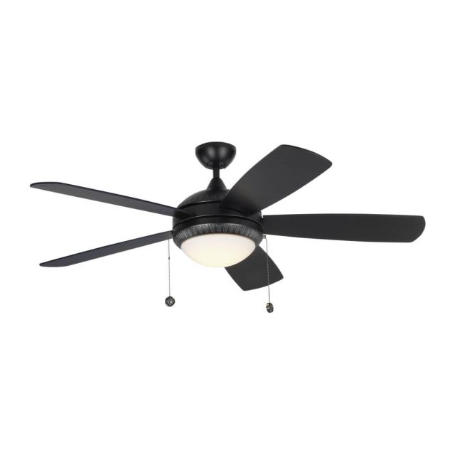 Visual Comfort Fan 5DIO52BKD Discus Ornate 52 Inch Ceiling Fan In Matte Black With 5 Black ABS Blade