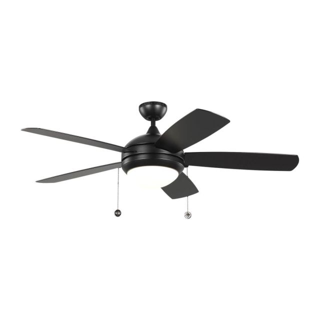 Visual Comfort Fan 5DIW52BKD Discus Outdoor 52 inch 5 Blade Pull Chain LED Outdoor Ceiling Fan in Matte Black