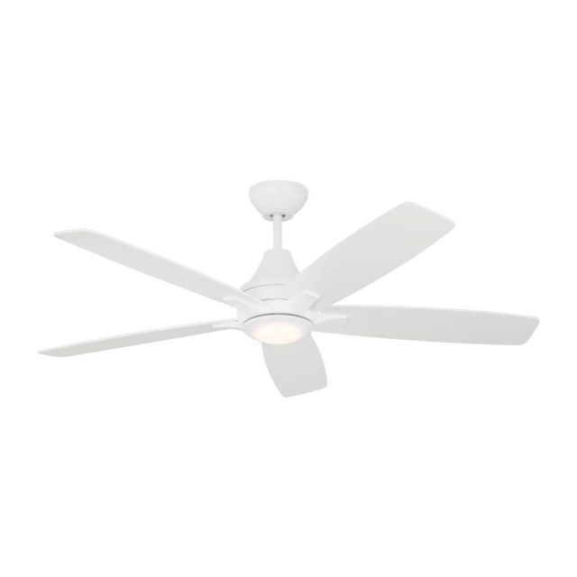 Visual Comfort Fan 5LWDR52RZWD Lowden 52 inch 5 Blade LED Outdoor Ceiling Fan in Matte White