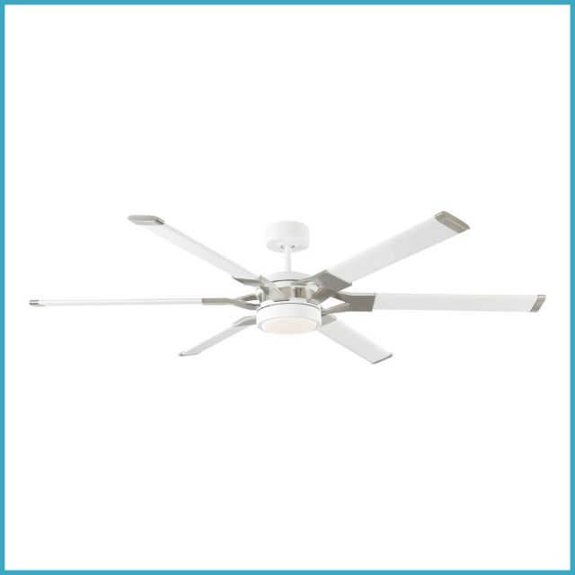 Visual Comfort Fan Loft 62 inch 6 Blade LED Ceiling Fan in Matte White 6LFR62RZWD