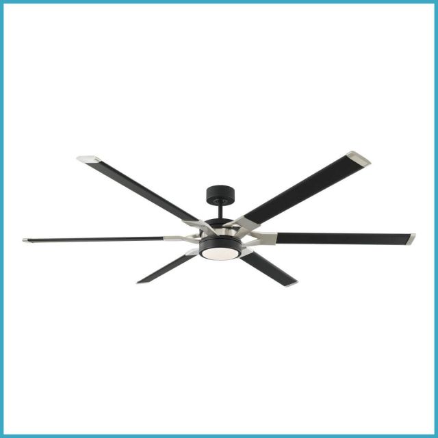 Visual Comfort Fan Loft 72 inch 6 Blade LED Ceiling Fan in Midnight Black 6LFR72MBKD