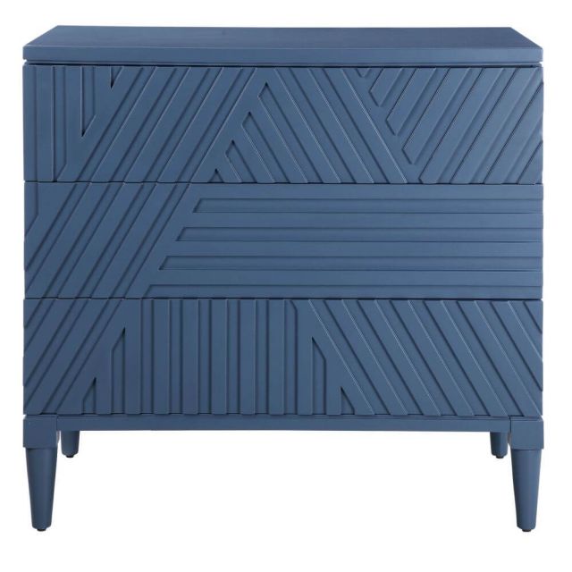 Uttermost Colby 36 x 33 inch Blue Drawer Chest 25383