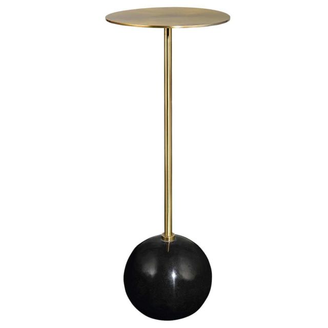 Uttermost Gimlet 9 x 22 inch Drink Table in Brushed Brass with Elegant Honed Black Marble Foot 25181