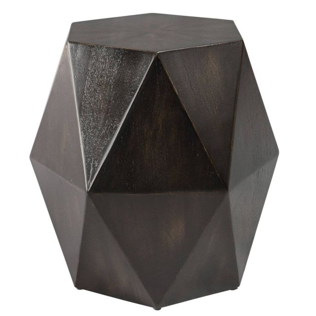 Uttermost 25272 Volker 18 x 18 inch Black Geometric Accent Table