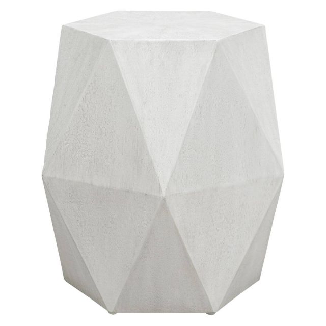 Uttermost 25273 Volker 18 x 18 inch White Geometric Accent Table