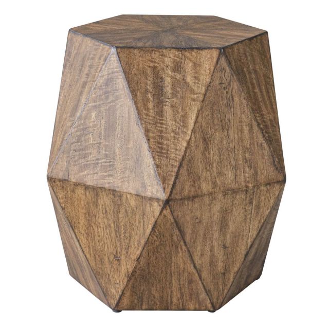 Uttermost Volker 18 x 18 inch Honey Geometric Accent Table 25274