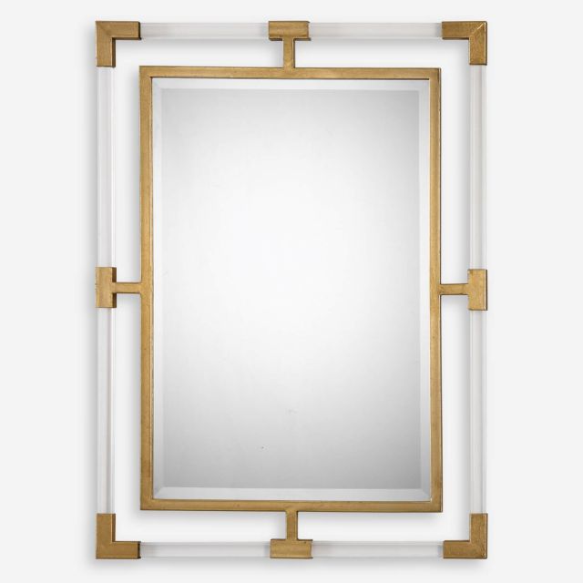 Uttermost Balkan 28 x 38 inch Modern Gold Wall Mirror 09124