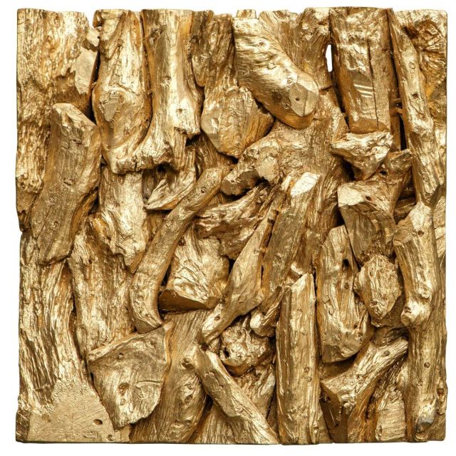 Uttermost Rio 24 x 24 inch Wood Wall Decor in Gold 04327