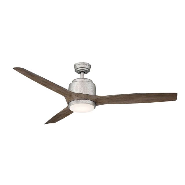 Wind River Fans WR1766GI Sora 56 inch 3 Blade Outdoor LED Ceiling Fan in Galvanized iron with Vintage Oak Blade