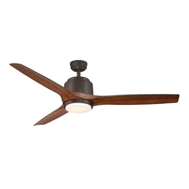 Wind River Fans WR1766TB Sora 56 inch 3 Blade Outdoor LED Ceiling Fan in Textured Brown with Walnut ABS Blade