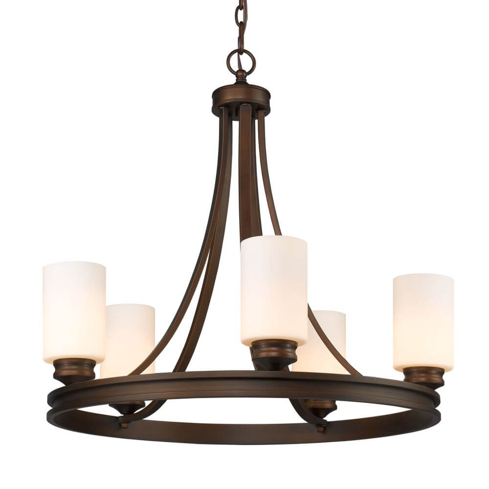 Golden Lighting Hidalgo 5-Light Sovereign Bronze Rustic Chandelier