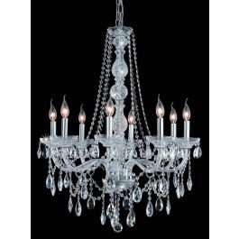 Elegant Lighting 7958D28C/RC Verona 8 Light 28 Inch Crystal
