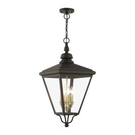 Livex 27378-07 Adams 4 Light 14 inch Outdoor Hanging Lantern