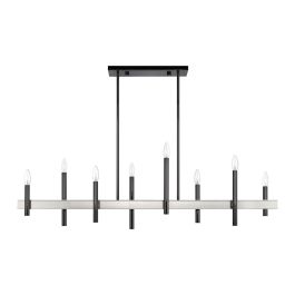 Livex 49338-46 Denmark 8 Light 48 inch Linear Light in Black