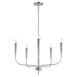 Maxim Lighting 24815SN Vela 5 Light 24 inch Chandelier in Satin Nickel