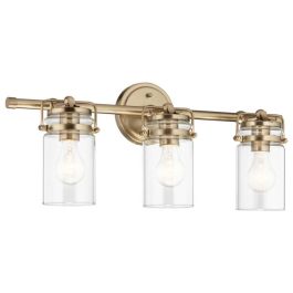 Kichler 45689CPZ Brinley 3 Light 24 inch Bath Vanity Light in Champagne ...