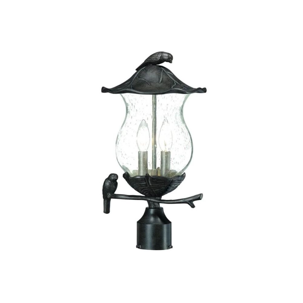 Avian 2-Light Black Coral Outdoor Post Light Fixture Avian 2-Light Black Coral Outdoor Post Light Fixture