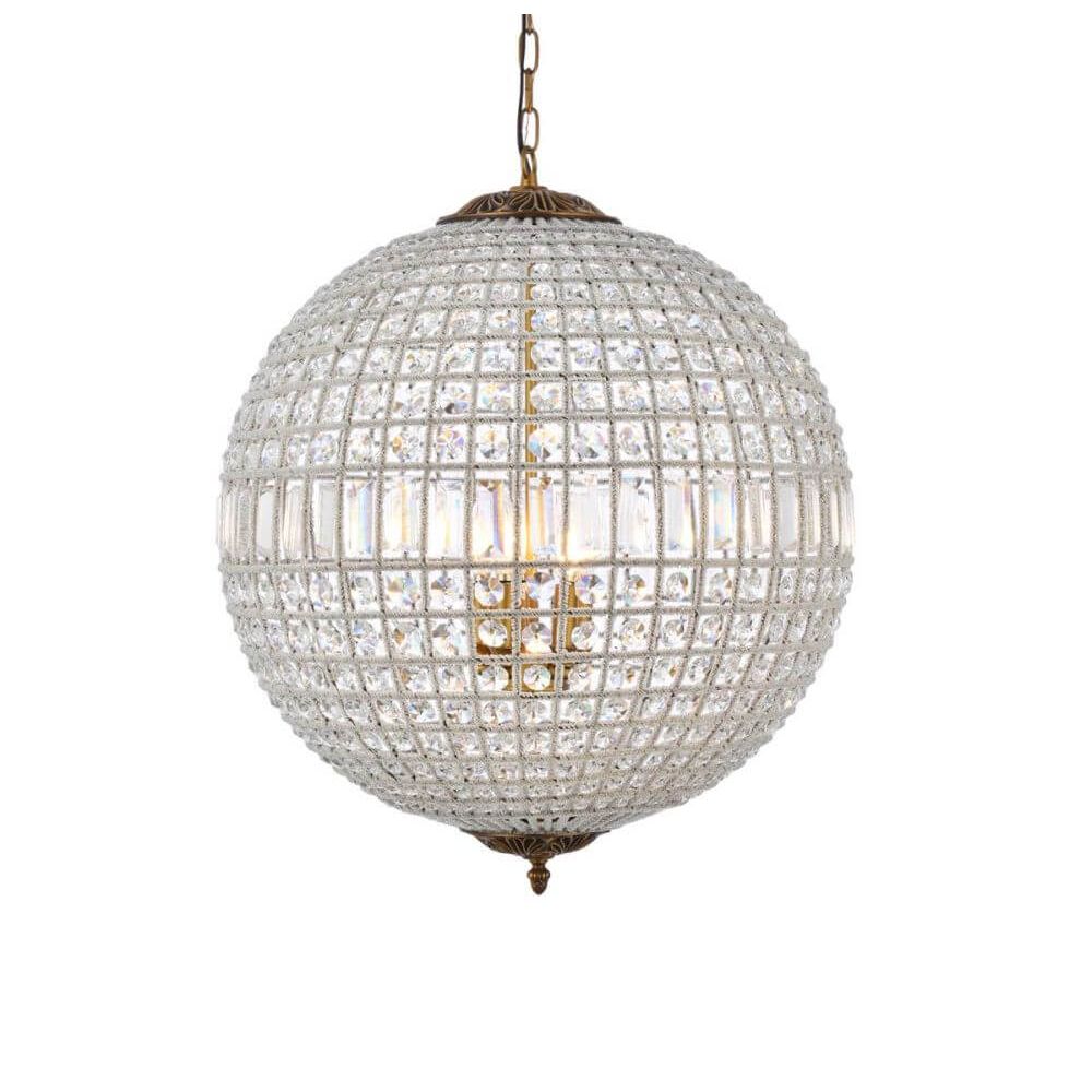 Elegant Lighting 1205D24FG/RC Olivia 5 Light 25 Inch Crystal