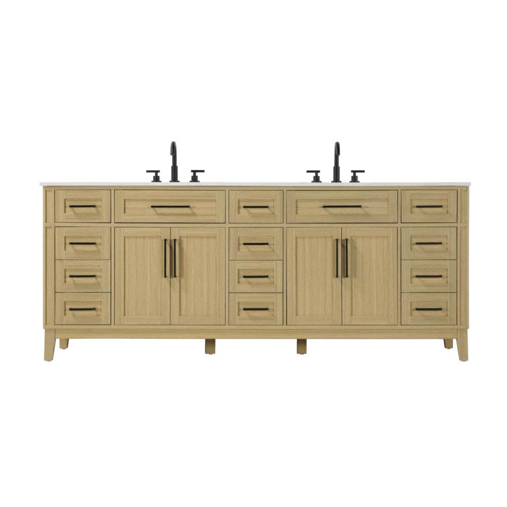 Elegant Decor VF82584DMHB Virginia 84 inch Double Bath Vanity in