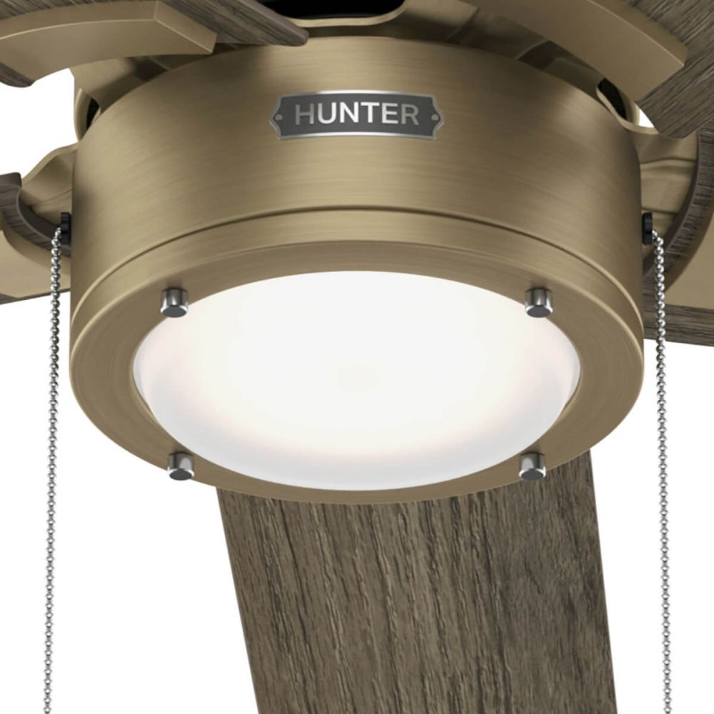 Hunter 51759 Erling 52 inch 5 Blade Pull Chain LED Ceiling Fan in