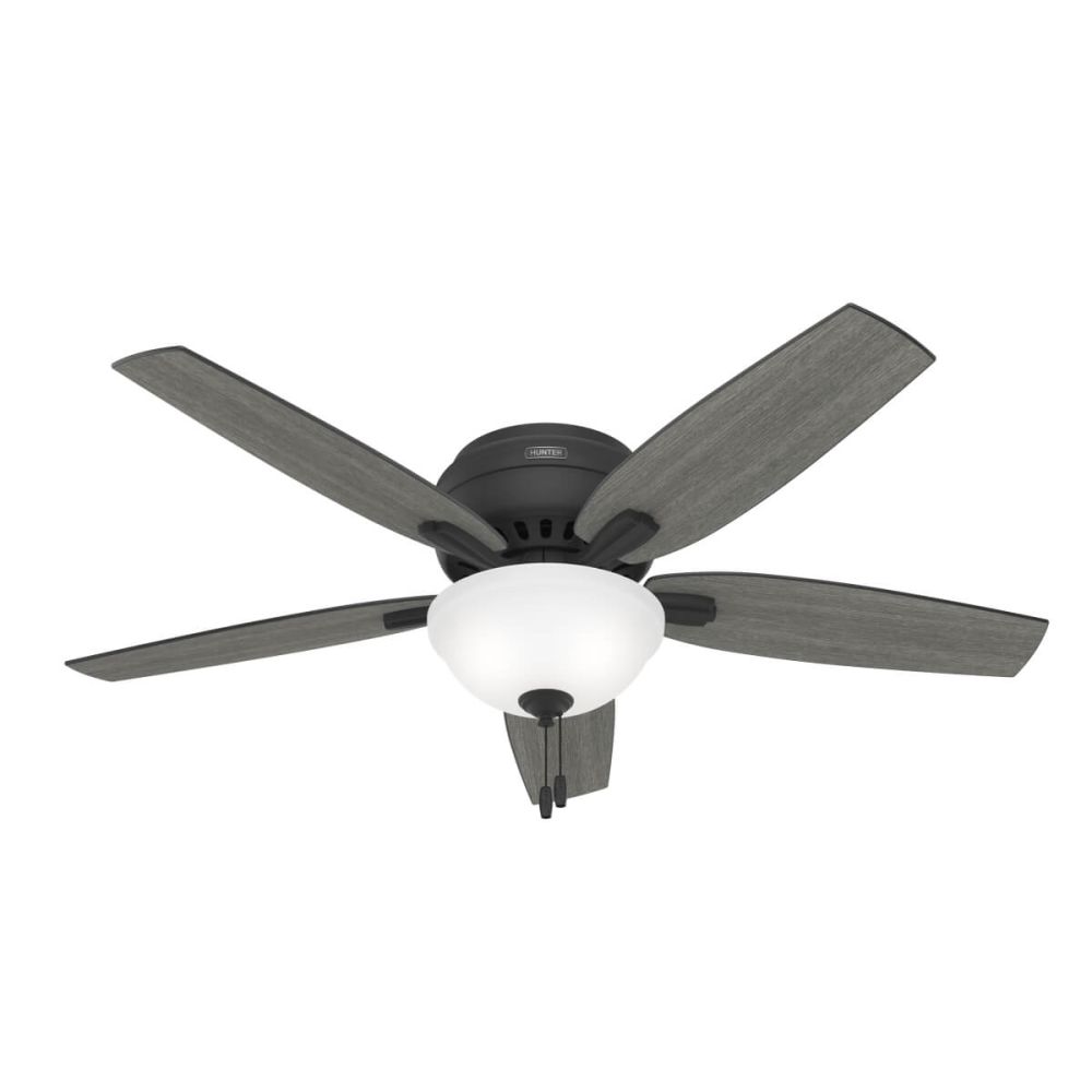 Hunter 52396 Newsome 52 inch 5 Blade Pull Chain LED Flush Fan in