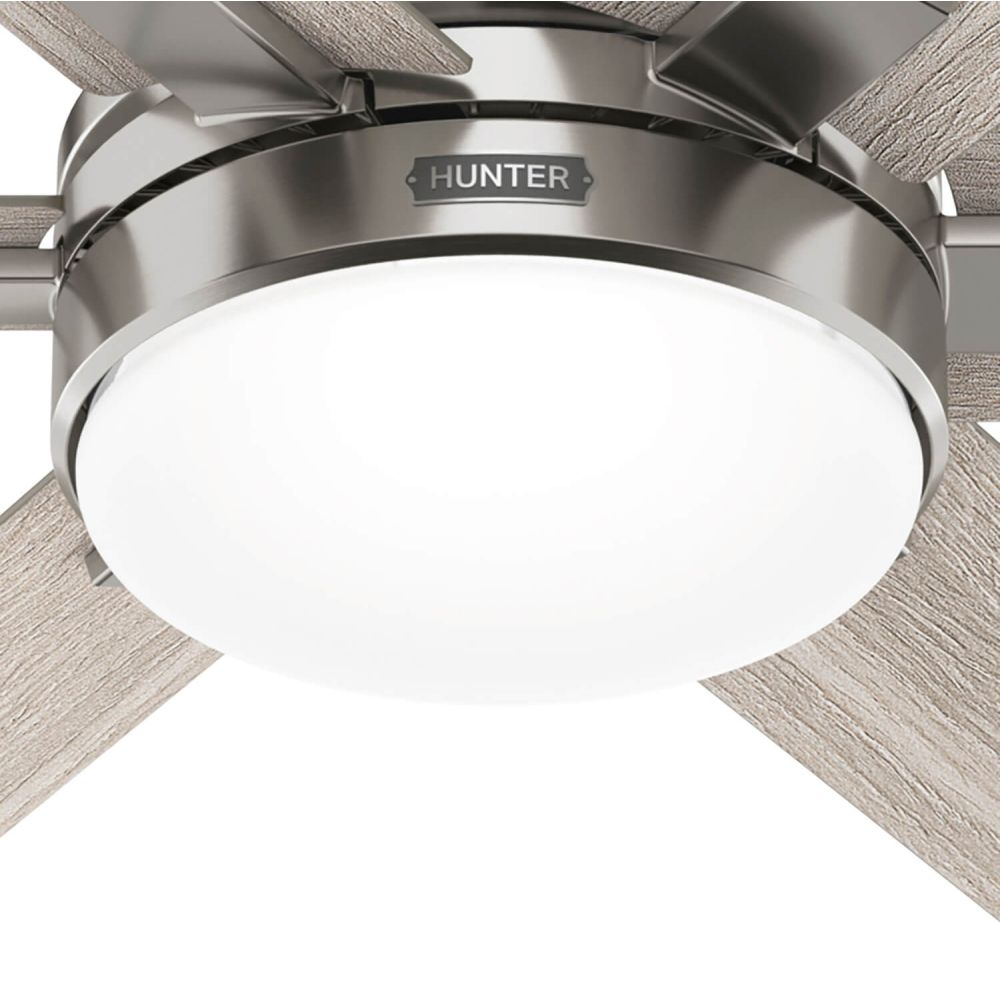 Hunter 52785 Georgetown 52 inch 6 Blade LED Ceiling Fan in Brushed