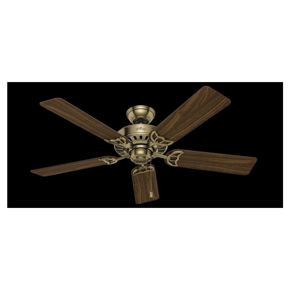 チンバウ  CONTEMPORANEA Hunter The Studio Series 52 Inch Antique Brass Ceiling Fan