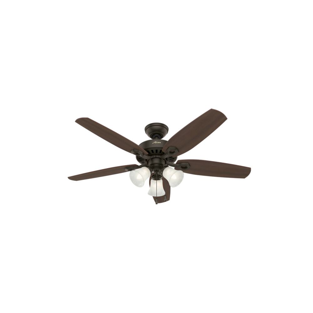 Hunter 53238 Builder 52 Inch New Bronze Ceiling Fans with 5