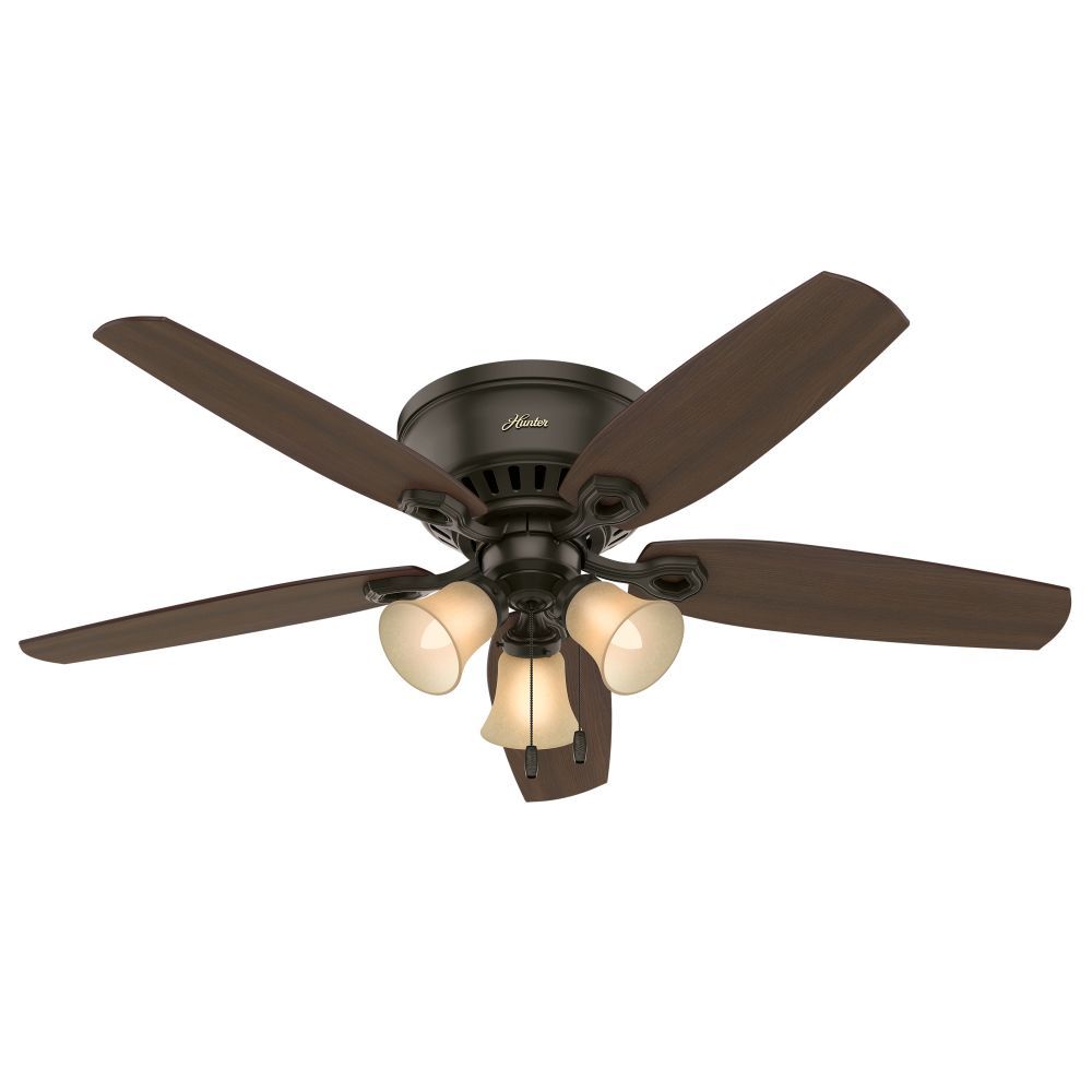 Hunter 53327 Builder 52 Inch 3 Light Ceiling Fan In New Bronze