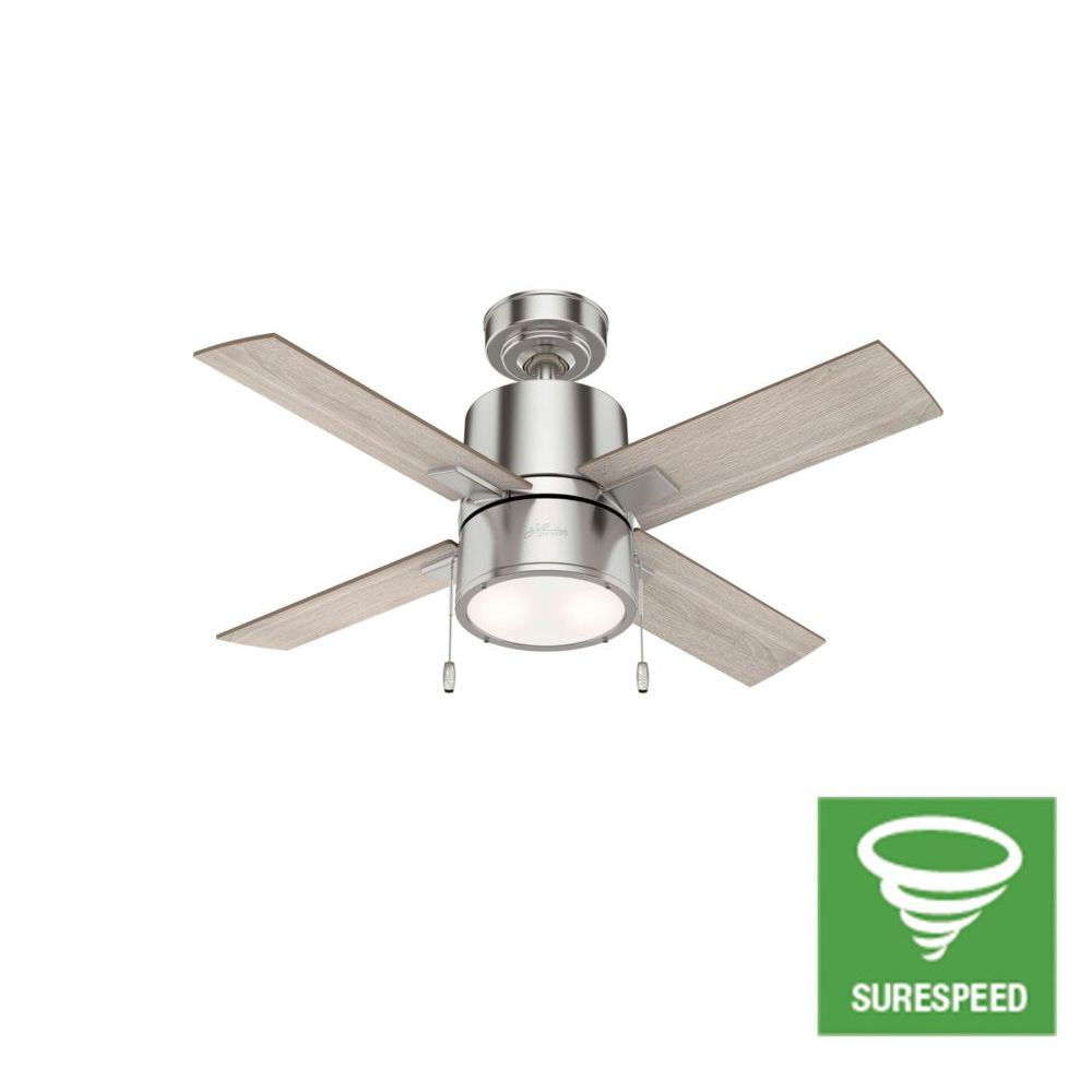 Hunter 53432 Beck 42 inch 4 Blade LED Ceiling Fan in Brushed